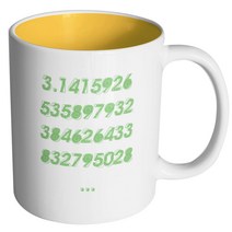 핸드팩토리 서클 레이트 그린 머그컵, 내부 옐로우, 1개