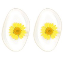 이엘피코리아 플라워 실리콘 퍼프, 마가렛 옐로우, 2개입