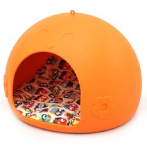 레드퍼피 퐁티노 펫 하우스 + 방석, 오렌지