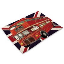 비케이 미국 영국 식탁매트, 4, 가로 42cm x 세로 32cm