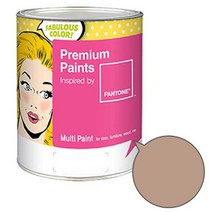 노루페인트 팬톤멀티 에그쉘광 오렌지 브라운계열 페인트 1L, 브러쉬(16-1317)