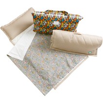 코니아일랜드 사과라벨 극세사 어린이집 낮잠이불세트 + 베개솜 구름솜 + 방수가방 랜덤 발송, 해피레빗(그레이)