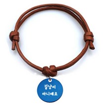 펫츠룩 굿모닝 카라멜 반려동물 목걸이 S 알미늄원형 팬던트 M, 블루(길냥이아니에요), 1개