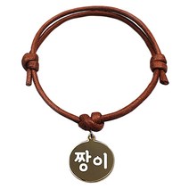펫츠룩 굿모닝 카라멜 반려동물 목걸이 S 메탈원형 팬던트 M, 골드(짱이), 1개