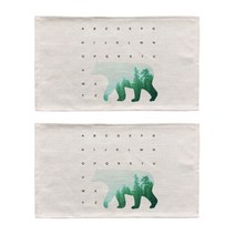 핑크망고 북유럽스타일 키친 테이블매트 2p, A, 46 x 27 cm