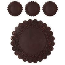 에이드엘 실리콘 도일리 컵받침 4p, 브라운