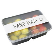 황씨네도시락 PP 블랙 내열 2칸 일회용도시락 용기 11p + 뚜껑 11p + 화이트 띠지 스티커 11p, 1세트