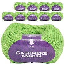 연일섬유 캐시미어 앙고라 프리미엄 뜨개실 10p, 파스텔그린