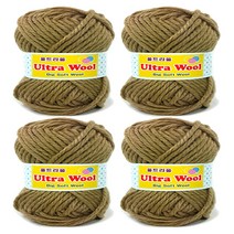 행복뜨기 울트라울 뜨개실 80g x 4p, 452 골드베이지