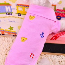 이코디 테디 오션 카라 반려동물 셔츠, 핑크