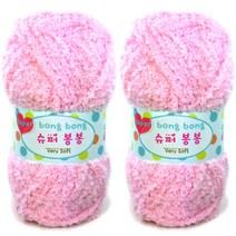 행복뜨기 슈퍼봉봉 뜨개실 2p, 2302 연분홍, 2개