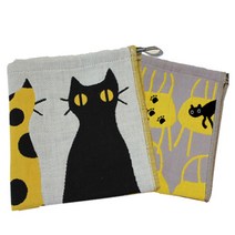 퓨어선데이 순면 3중 냥이 삼총사 거즈행주 2p 세트, 냥이 삼총사, 체어캣, 2개