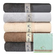 송월타월 뉴명품 수건 5p + 허니팬스 고리 핸드타월 연두, 랜덤 발송, 1세트