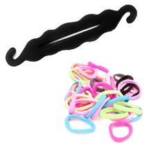 루머스 고리형 올림머리 스폰지 HU012 + 머리끈 소 HU122 랜덤 발송 50p, 혼합 색상, 1세트