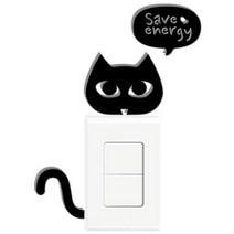 쿠 스위치 아크릴 인테리어 입체 포인트 DIY 장식스티커 S01, 블랙