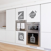 디자인엠 In my kitchen 포인트스티커, 다크그레이