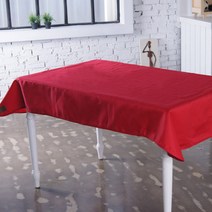 바이데코 솔리드 방수 식탁보, 레드, 대(110 x 150cm)