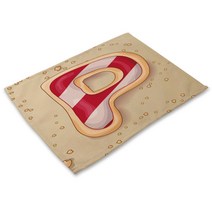 리빙팝 쿠키알파벳 테이블매트, 16, 42 x 32 cm