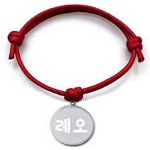 펫츠룩 굿모닝 레드 반려견 목걸이 M + 메탈원형 팬던트 S, 실버(레오), 1개