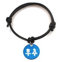펫츠룩 굿모닝 블랙 반려동물 목걸이 S + 알미늄원형 팬던트 S, 블루(후추), 1개