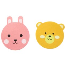 황씨네도시락 도시락스티커 토끼 132p + 곰 132p, 혼합 색상, 1세트