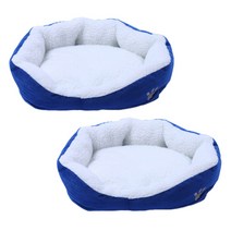 Dr.Mini 고양이 앤 강아지 양털 보들 방석 2p, 블루