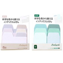 라이프포인트 칼라풀 인덱스 디자인 메모지 6p, 02사각그레이, 06막대그린, 1세트