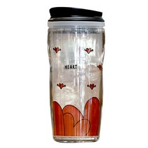 TBL Heart 투명 텀블러 주문제작, 혼합 색상, 500ml