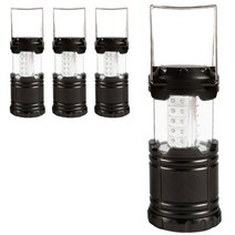 블럭마트 LED 30구 캠핑전등, 블랙계열, 4개입