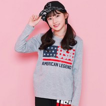 잭키드 여아용 스타 USA 라운드 긴팔티셔츠