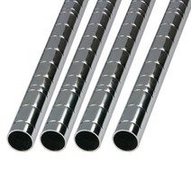 코랙 25파이 링타입바퀴용 탈타입 기둥 450mm 4p, 크롬