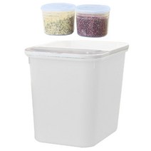 가쯔 모던쌀통 16kg + 모던 잡곡통 2p, 화이트