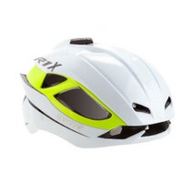 랭킹헬멧 R1X 에어로 헬멧, white + neon green