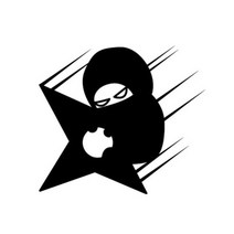 본투로드 차량 파손 닌자 스티커 검정 긁힘닌자 01, 긁힘 닌자, 1개