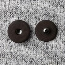 싸개스냅단추 2p세트 28mm, 다크브라운, 15세트