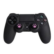 겜맥 PS4 패드 실리콘 커버 BLACK + 아날로그 스틱 발바닥 커버, PINK, 1세트