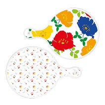 로엠디자인 원형서빙보드 국화블루화이트 + 케익, 혼합 색상, 1세트