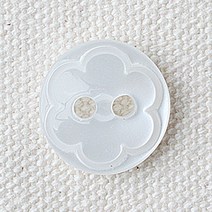 동화상가몰 꽃단추7 12mm, 화이트, 15개입