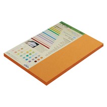 종이문화 친환경색지 레인보우카드 No.27 오렌지, B4, 30매