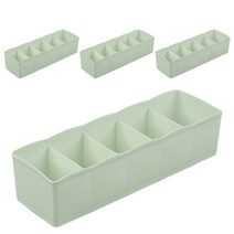 마켓감성 5칸 다용도 속옷정리함 딥그린, 4개입