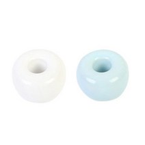 리빙듀오 스텐드 세라믹 칫솔꽂이, 화이트, 블루, 2개입