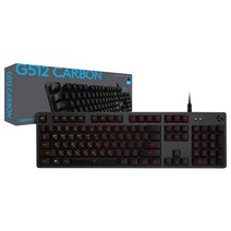 로지텍 G512 CARBON RGB 기계식 게이밍키보드 Romer-G TACTILE, Y-U0034, 혼합 색상