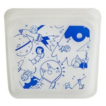 스타셔 샌드위치 지퍼백 클리어 사프에스 애니멀 블루 19 x 18 cm, 1개