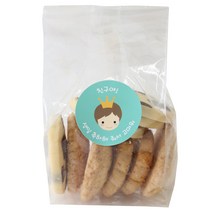 황씨네도시락 투명 쿠키포장 M봉투 54p + 뉴왕관보이 스티커 54p, 1세트