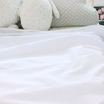 오즈맘 면 100% 리플 보들보들 유아 여름 블랭킷 대 100 x 120 cm, 화이트
