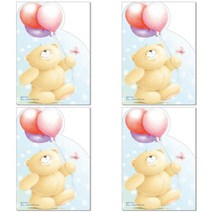 홀마크 곰돌이 편지지 세트 편선지 4p + 봉투 2p, KLT1513, 1세트