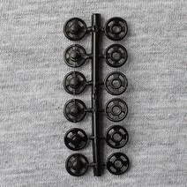 PRYM 플라스틱 스냅단추 7mm, 블랙, 48세트