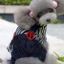 에어프릴16 반려동물 피스멜빵 올인원, 얼룩무늬