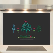 샤이니아트 주방아트보드 땡큐 블랙, 1개