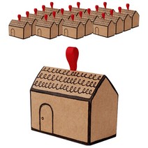 헬로우모리스 크라 널찍한 하우스박스 13 x 7 x 6.5 cm 지붕높이4 cm, 혼합 색상, 20개입